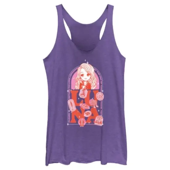 Women's Harry Potter Anime Luna Belongings Racerback Tank Top image {3}