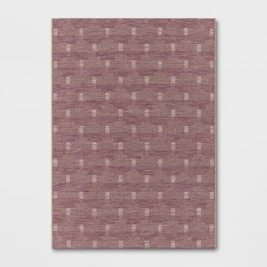 Modern Tile Outdoor Rug Pink - Threshold&trade; image {3}