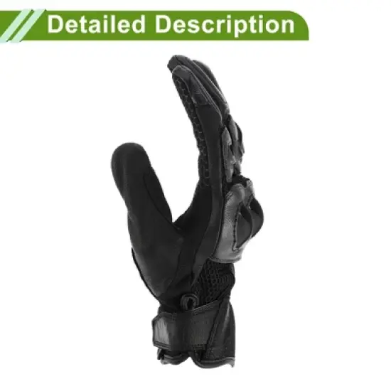 Unique Bargains Motorcycle Full Finger Gloves 1 Pair image {2}