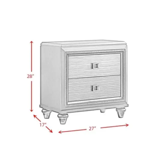 Faris 2 Drawer Nightstand Black - Picket House Furnishings image {11}