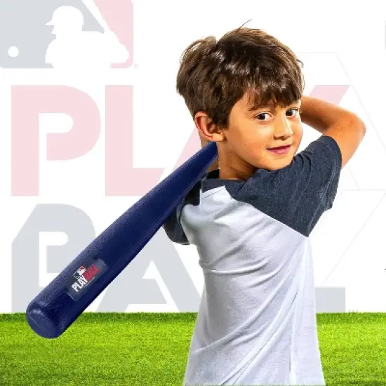 MLB Playball 30" Bat/Ball T- Ball Set Blue image {5}