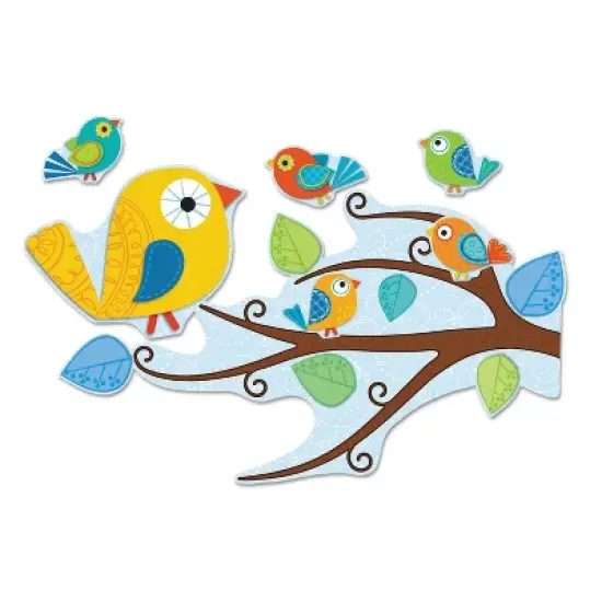 CARSON-DELLOSA Boho Birds Bulletin Board Set 81 Pieces/Kit 110202 image {1}