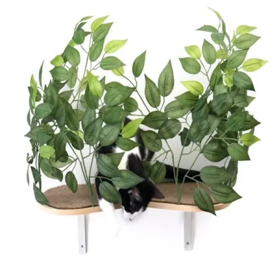 On2Pets Canopy Shelves Cat Beds - White image {4}