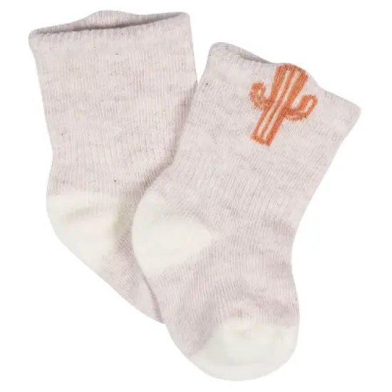 Gerber Baby Neutral 8-Pack Jersey Wiggle Proof&reg; Socks Southwest image {7}