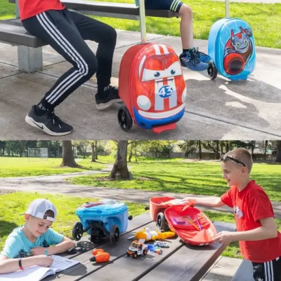 Kiddietotes Kids' Hardside Carry On Suitcase Scooter image {10}