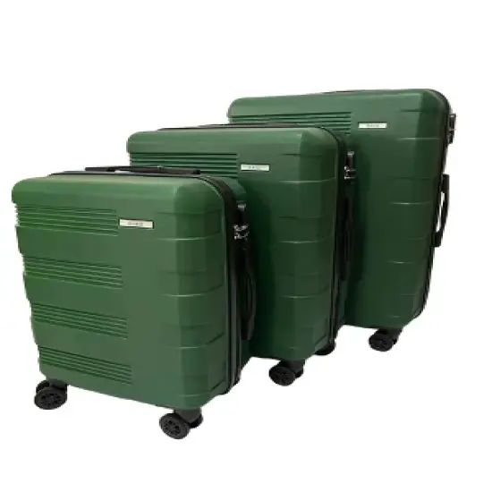 Polli ABS Hard shell Lightweight 360 Dual Spinning Wheels Combo Lock 28", 24", 20" 3 Piece Luggage Set image {1}