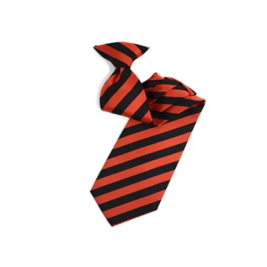 College 1/2" Striped Colored Woven Clip On Neck Tie image {9}