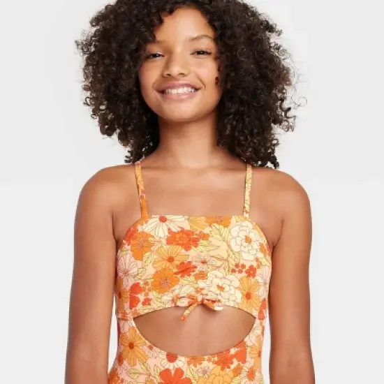 Girls' Vintage Affair One Piece Swimsuit - art class&trade; image {1}