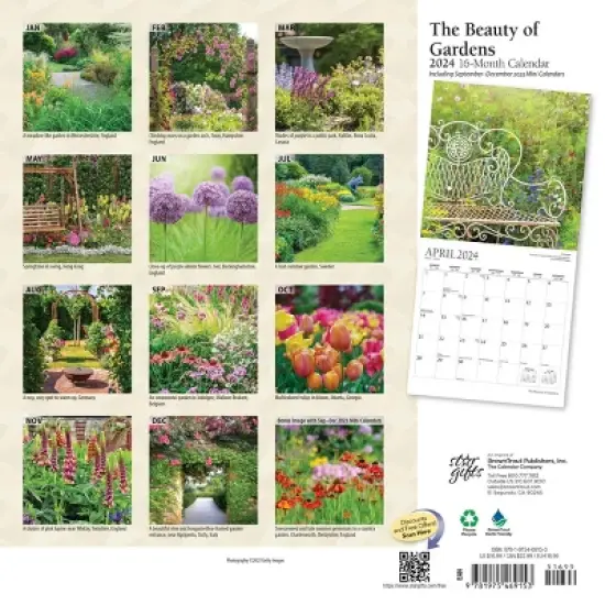 StarGifts 2024 Wall Calendar 12"x12" The Beauty of Gardens image {1}