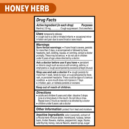 Ricola Cough Drops - Honey Herb - 45ct image {7}