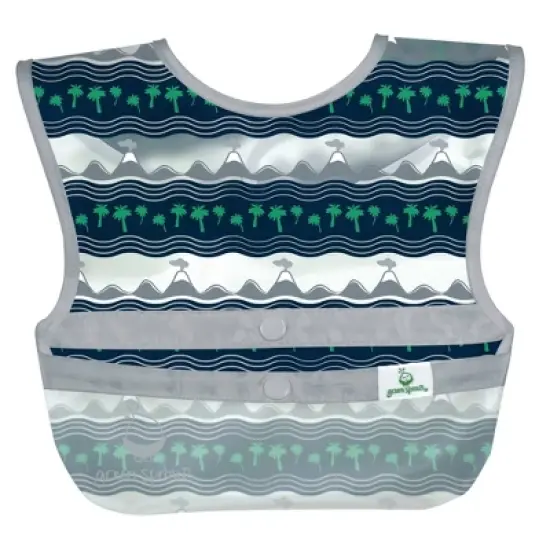 green sprouts Snap & go Wipe-off Bibs Blue Dinosaurs 9-18M - 3pk image {7}