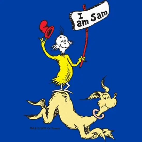Dr. Seuss I Am Sam Portrait  T-Shirt - Royal Blue - 4T image {1}
