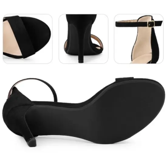 Perphy Women's Ankle Straps Open-Toe Stiletto High Heels image {3}