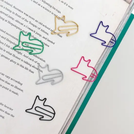 Wrapables Paper Clips Bookmarks for Office Home School (Set of 50), Cats image {4}