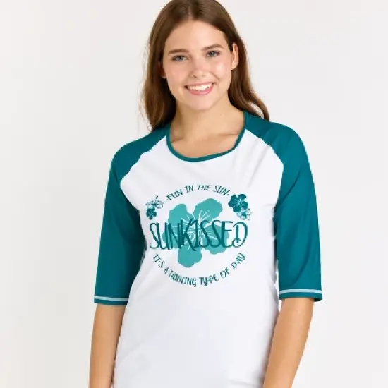 Calypsa Womens Loose Fit Margaux Swim Top image {3}