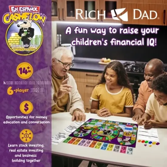 Rich Dad CASHFLOW (Spanish) Educational Board Game, Learn Investing, Real Estate, Stocks, & Business Building for Family Financial Literacy image {1}