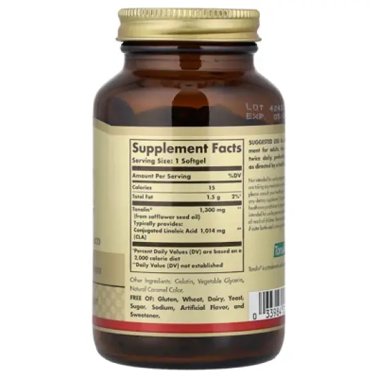 Solgar Tonalin&reg; CLA, 1,300 mg, 60 Softgels image {1}