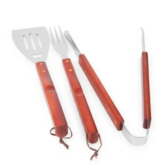 Picnic Time BBQ Tote - Black/Silver 3 Pc Tool Set with Tote image {6}
