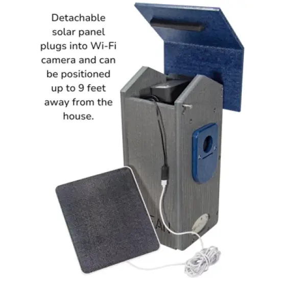 JCS Wildlife Smart Bluebird House - Wi-Fi Camera & Solar Powered Birdhouse, Live Streaming, Bird Nest Monitoring image {3}