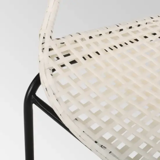 Java 3pc Faux Rattan Modern Chat Set - White - Christopher Knight Home image {7}