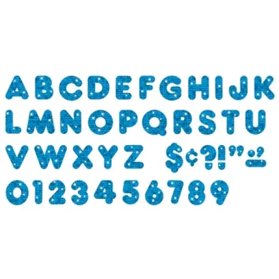 TREND Blue Sparkle 4" Casual Uppercase Ready Letters&reg;, 71 Per Pack, 3 Packs image {1}