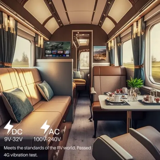 SYLVOX Smart RV TV, 24'' 12 Volt TV for RV Camper, Newest Google TV with Google Assitant App Store Chromecast, 1080P FHD DC/AC Powered Small Smart TV image {8}