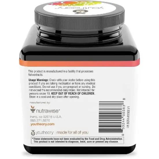 Youtheory Slimming Citrus Fruit - Vegan Health Supplement with Chromium - Supports Overall Wellness* - Dairy, Soy & Gluten Free - 60 Vege Capsules image {4}