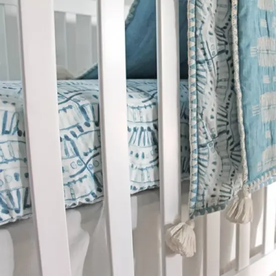 Crane Baby Cotton Sateen Fitted Crib Sheet image {3}