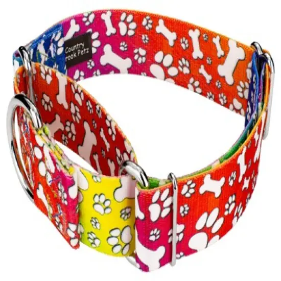 Country Brook Petz 1 1/2 Inch Trippy Doggo Martingale Dog Collar image {1}