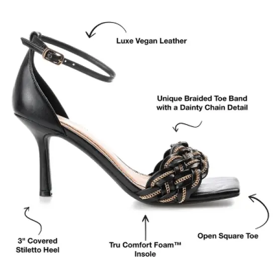 Journee Collection Womens Mabella Tru Comfort Foam Open Toe Mid Stiletto Pumps image {7}