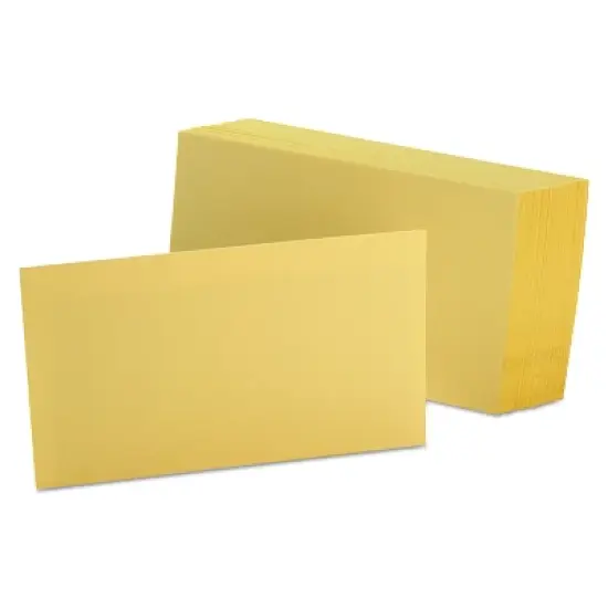 Oxford Unruled Index Cards 3 x 5 Canary 100/Pack 7320CAN image {3}
