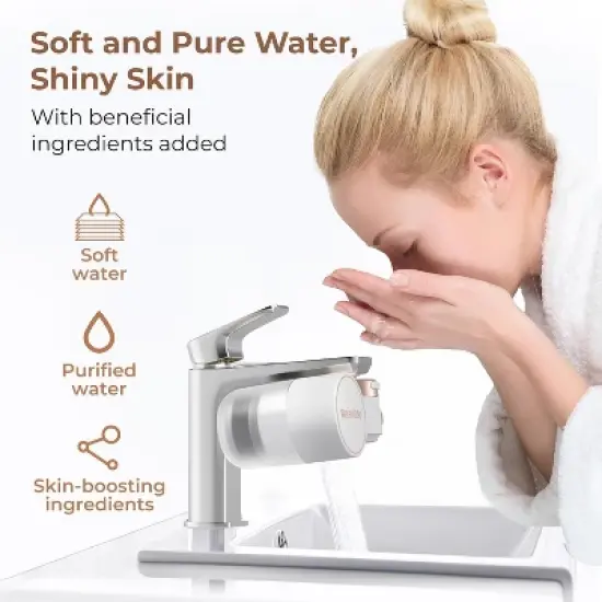 Waterdrop Soft Water Skincare Filter 2.0, 0.01 Micron Bathroom Sink Faucet Water Filter, Includes Extra BFTF1-3 Filter image {1}