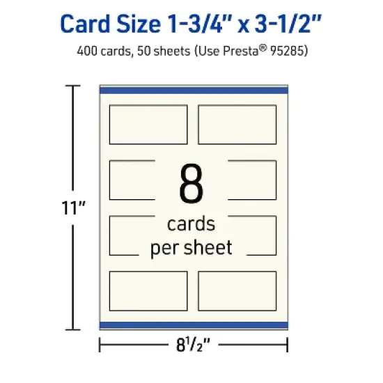 Avery 1-3/4" x 3-1/2" Rectangle Cards, Matte Ivory, 400ct image {4}