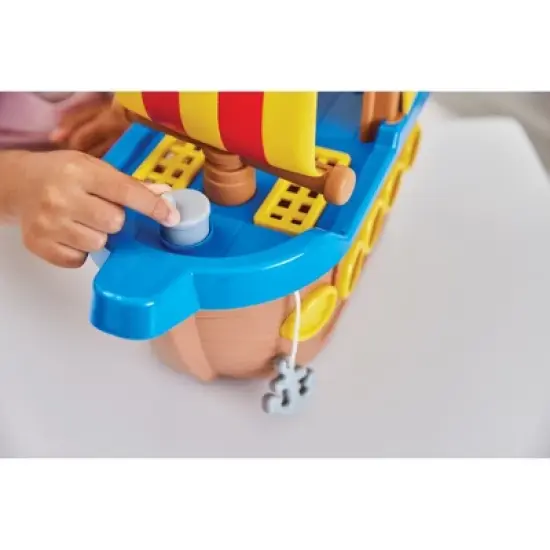 Kidoozie Rockin' Pirate Ship Playset, Interactive Push-Along Pirate Ship Toy with 3 Figures, Ages 18 months and up image {2}