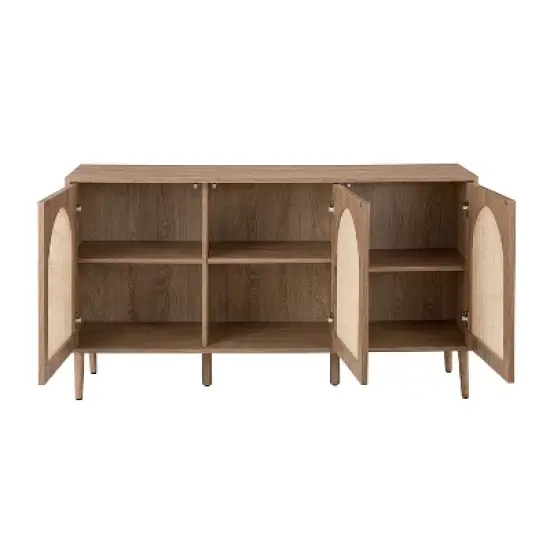 Philemon &nbsp;56Wide Modern Cabinet Sideboard with Rattan Design | Karat Home image {2}