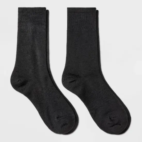 Women's 2pk Lightweight Wool Blend Outdoor Crew Socks - All in Motion&trade; 4-10 image {3}