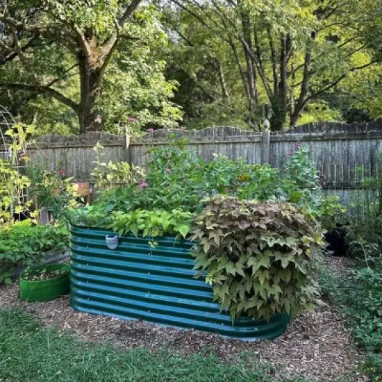 Vego Garden 10-in-1 Modular Rectangular Metal Outdoor Raised Garden Bed 48"x96"x32" image {1}