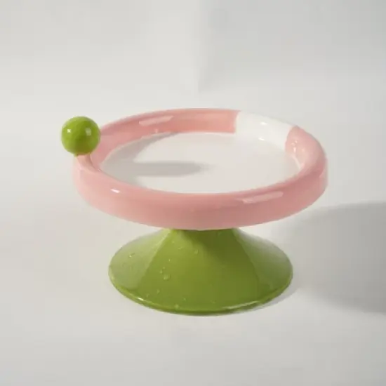 Fairyland&trade; - Elevated Ceramic Cat Bowl &ndash; Anti-Slip Raised Pet Feeder for Cats & Small Dogs, Ice Cream Style Design image {8}