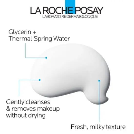 La Roche Posay Toleriane Dermo Milky Facial Makeup Remover - Unscented - 6.76 fl oz image {3}