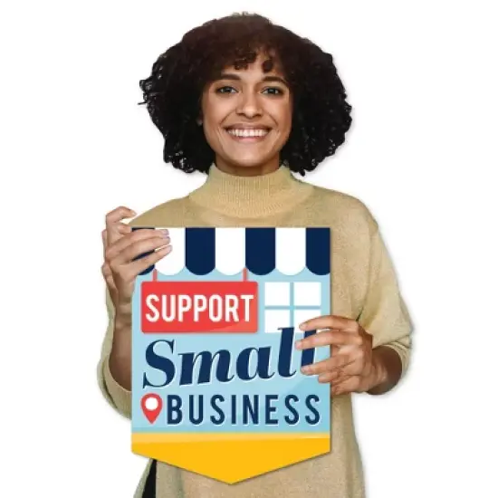 Big Dot of Happiness Support Small Business - Outdoor Home Decorations - Double-Sided Thank You Garden Flag - 12 x 15.25 inches image {7}