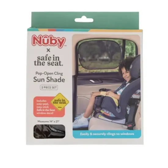 Nuby x Safe in the Seat Pop Open Sunshades - 2pk image {4}