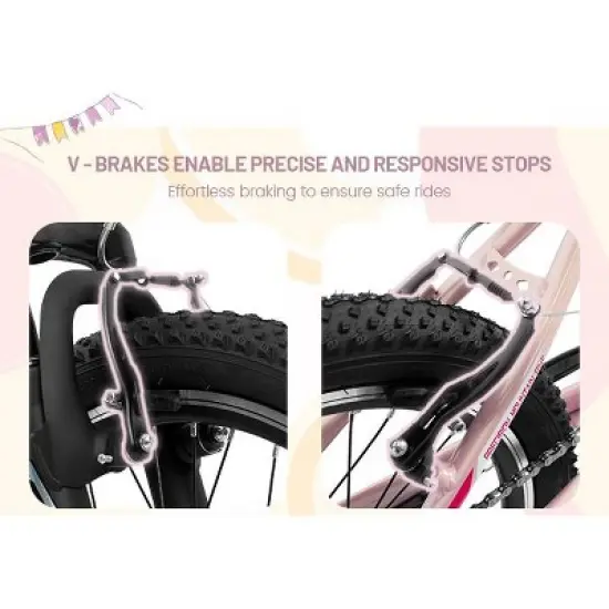 Gulches 20 inch Children's Bicycle, Shock Absorbing Front Fork, 21 - Speed, V - brakes, Mountain Tire, Boys and Girls Kids Bike for Outdoor Adventure image {7}