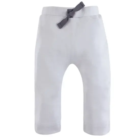 Touched by Nature Baby and Toddler Boy Organic Cotton Pants 4pk, Lt. Blue Gray image {3}