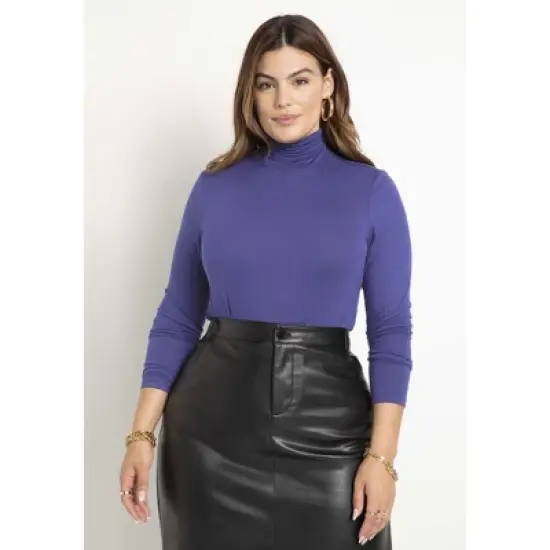 ELOQUII Women&rsquo;s Plus Size Layering Tneck image {7}