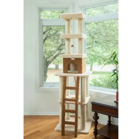 Armarkat Multi-Level Real Wood Cat Tower X8303 Cat Tree In Beige image {2}