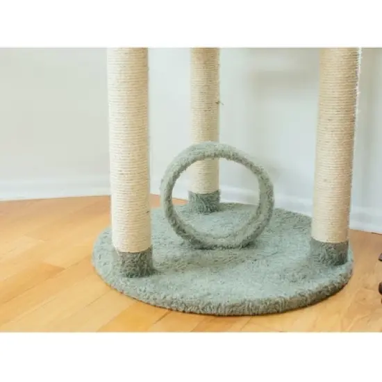 Armarkat Multi-Level Real Wood Cat Condo Furniture, Sisal Covered Scratcher, 60" , X6001 image {5}
