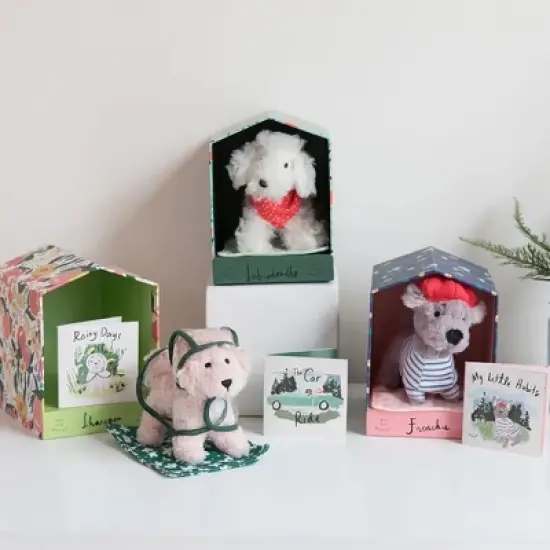 Manhattan Toy Bed & Biscuit Lhasapoo Plush Puppy Dog & Keepsake Dog House with Mini-Storybook in Hidden Drawer image {10}