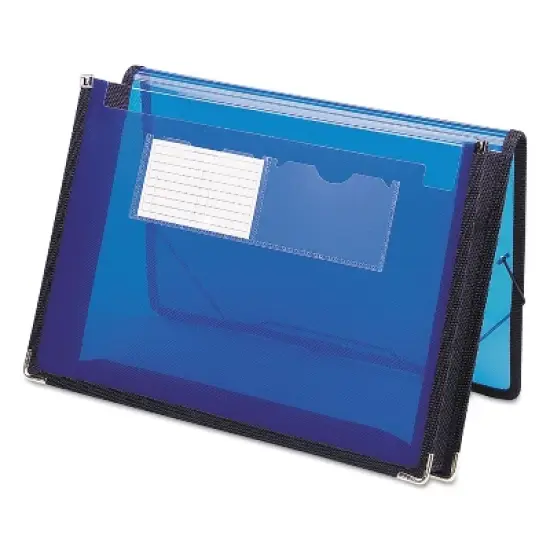 Smead 2" Exp Ultracolor Wallet Poly Letter Translucent Blue 71953 image {1}