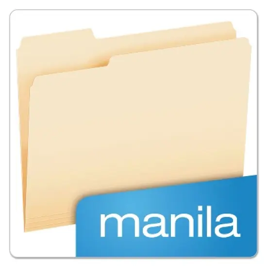 Pendaflex Essentials File Folders 1/3 Cut Top Tab Letter Manila 100/Box 75213 image {4}