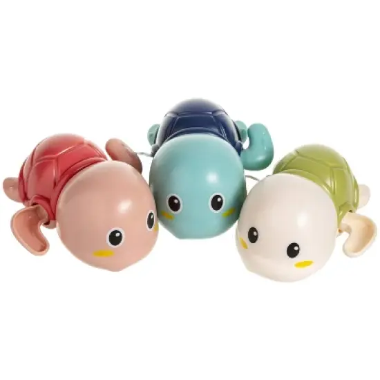 Floating Turtle Bath Toys for Toddlers 1-3, Wind-Up Swimming Toys for Boys Girls, Fun Cute Baby Pool Toys Safe and Durable Bathtub Water Toys, 3-Pack image {8}